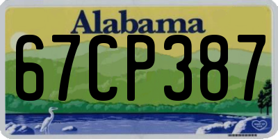 AL license plate 67CP387