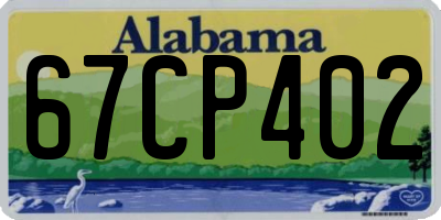 AL license plate 67CP402