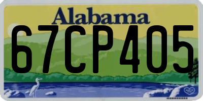 AL license plate 67CP405