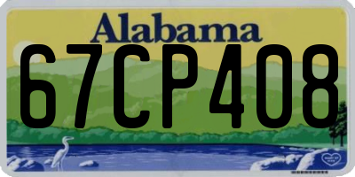 AL license plate 67CP408