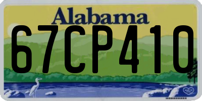AL license plate 67CP410