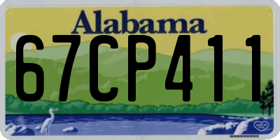 AL license plate 67CP411