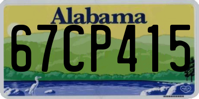 AL license plate 67CP415