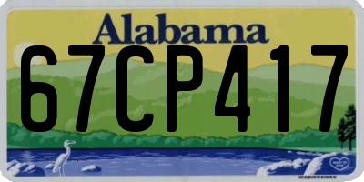 AL license plate 67CP417