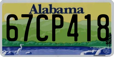 AL license plate 67CP418