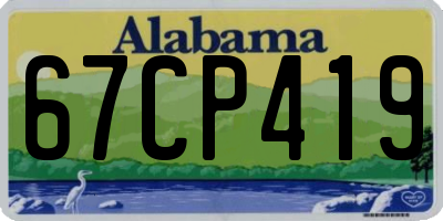 AL license plate 67CP419