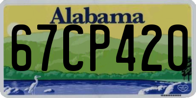 AL license plate 67CP420