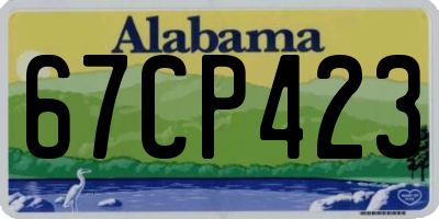 AL license plate 67CP423