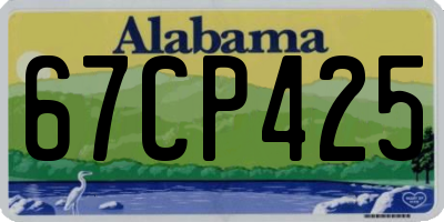 AL license plate 67CP425