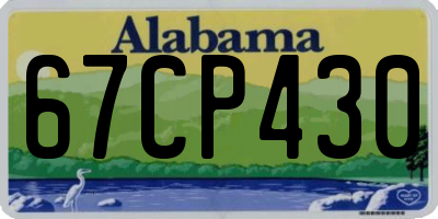 AL license plate 67CP430