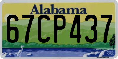 AL license plate 67CP437