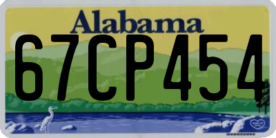 AL license plate 67CP454