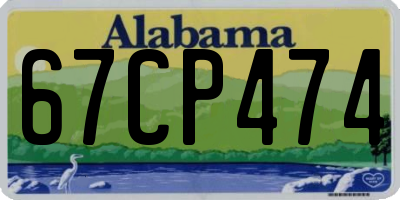AL license plate 67CP474