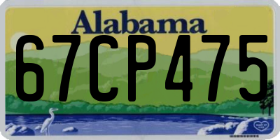 AL license plate 67CP475