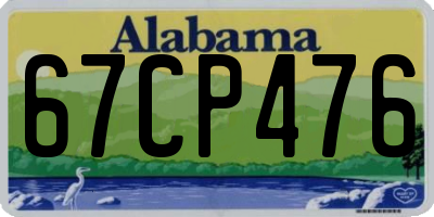AL license plate 67CP476