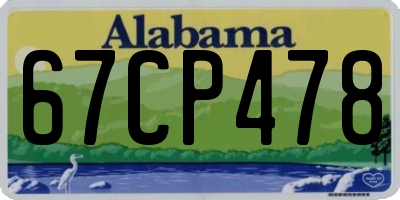 AL license plate 67CP478