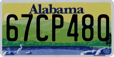 AL license plate 67CP480