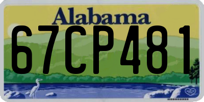 AL license plate 67CP481