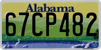 AL license plate 67CP482