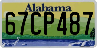 AL license plate 67CP487