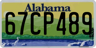 AL license plate 67CP489
