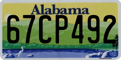AL license plate 67CP492