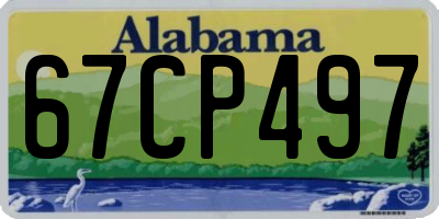 AL license plate 67CP497
