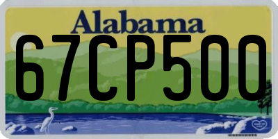 AL license plate 67CP500