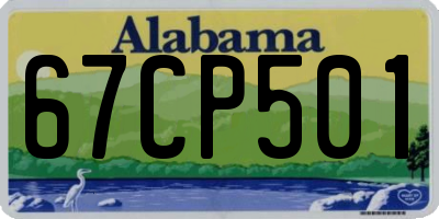 AL license plate 67CP501