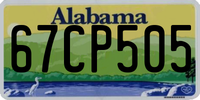 AL license plate 67CP505