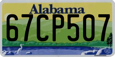 AL license plate 67CP507