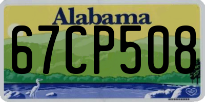 AL license plate 67CP508