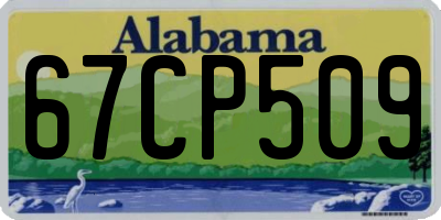 AL license plate 67CP509