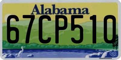 AL license plate 67CP510