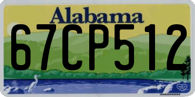 AL license plate 67CP512