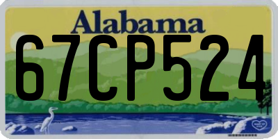 AL license plate 67CP524