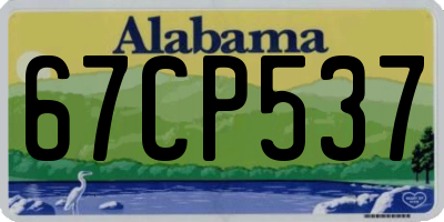 AL license plate 67CP537