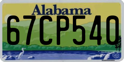 AL license plate 67CP540