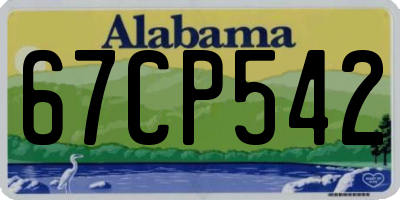 AL license plate 67CP542
