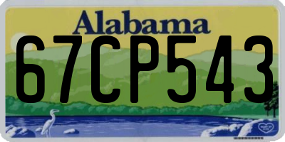 AL license plate 67CP543