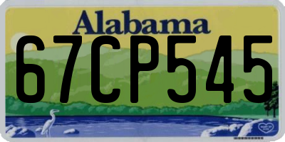AL license plate 67CP545