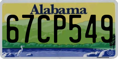 AL license plate 67CP549