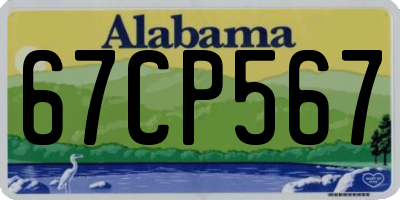 AL license plate 67CP567