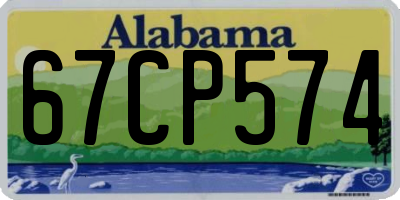AL license plate 67CP574