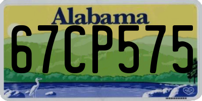 AL license plate 67CP575