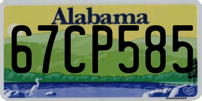AL license plate 67CP585