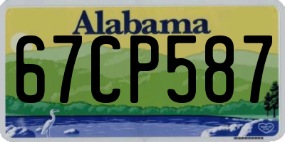 AL license plate 67CP587