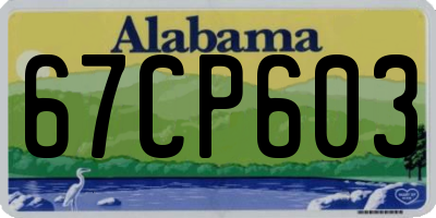 AL license plate 67CP603