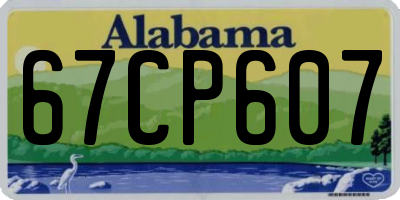 AL license plate 67CP607