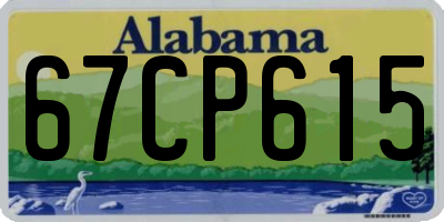 AL license plate 67CP615